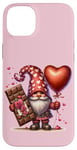 iPhone 14 Plus Pink Valentines Day Gnome Accessories Valentines Chocolate Case