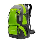 OcioDual Sac à Dos 40L, Vert, Résistant à l'Eau avec Plusieurs Compartiments, Fermetures éclair, Poignées Rembourrées et Sangles de Sécurité Ajustables pour Hiking, Trekking