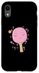 Coque pour iPhone XR Truelle de ping-pong rose tennis de table fille femme