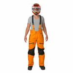 Skoterbyxor snowpeople - Sport reco orange svart small