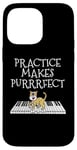 Coque pour iPhone 14 Pro Max Chat piano, pianiste, professeur de piano