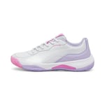 Puma Women Nova Smash Wn'S Tennis Shoes, Silver Mist-Puma White-Vivid Violet, 4 UK
