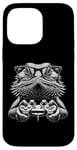 Coque pour iPhone 14 Pro Max Lunettes Nerdy Dragon Barbu Amusant Gamer