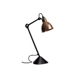 Lampe Gras by DCWéditions - Lampe Gras No205 - Round - Svart bas, Rå koppar - Bordlamper - Bernard-Albin Gras - Kobber