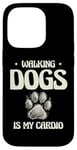 Coque pour iPhone 14 Pro Walking Dogs Is My Cardio Dog Walker Pet Puppy