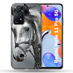 Coque pour Xiaomi Redmi Note 11 Pro / 11 Pro 5G Animal Cheval Blanc