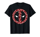 Marvel Deadpool Holiday Christmas Candy Cane Mask Icon Logo T-Shirt