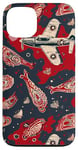 Coque pour iPhone 13 Rouge moderne Paisley Vintage WWII Flying P40 Tiger Warbird