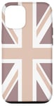 Coque pour iPhone 12/12 Pro Drapeau britannique Beige cool Union Jack