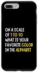 Coque pour iPhone 7 Plus/8 Plus Sarcasm On a Scale of 1-10 What is Your Favorite Color Funny