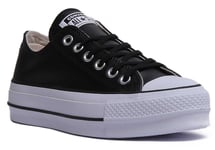 Converse 561681C A-Ct As Lift  Ox Lace Up Platf In Black White Size UK 3 - 8