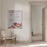 Italian Menu Canvastavla 50x70 cm