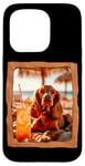 Coque pour iPhone 15 Pro Vibes de plage pour chien avec cocktail et détente