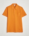 Sunspel Riviera Polo Shirt Flame Orange