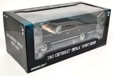 Greenlight  84035 1/24 Chevrolet Impala Sport Sedan 1967 Black Diecast Model Car