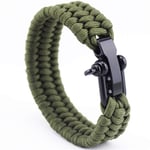 LXJL Bracelet Homme En Acier Inoxydable Ancre Manille Noir Bracelet En Cuir Surf Sailor Hommes Bracelet De Mode Bijoux   Vert