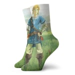 LREFON Chaussettes de Compression Jeu la légende de Zelda Chaussettes équipage drôle décontracté Unisexe Impression Cheville Sport Chaussette