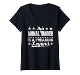 Womens Funny Profession Quote Animal Trainer V-Neck T-Shirt