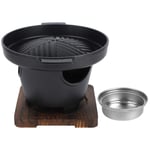 Korean BBQ Grill, Smokeless Indoor Grill Stove with Grill Pan for Home Tabletop Grill, 7.9"x4.7"inch