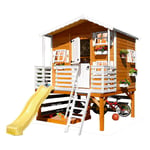 Cabane pour enfant avec lit intérieur et toboggan super hotel. 250 x 250 x 335 . casas Green House Cabane peinte, transport inclus.