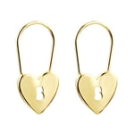 HINK Men And Women Fashion Compact Mini Love Lock Pin Earrings Gold And Silver Earrings Jewelry & Watches For Woman Valentine Easter Gift