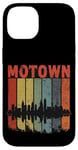 Coque pour iPhone 14 Motown Vintage Inspired Detroit City Skyline 50s 60s 70s