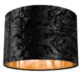 Modern Crushed Velvet Lamp Shade with Shiny Paper Inner