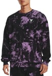 Collegepaidat Under Armour Project Rock Rival Fleece Disrupt Printed Crew 1373566-551 Koko S