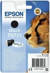 Original Genuine Epson T0711 Black Ink cartridges Cheetah  new  FREE DELIVERY