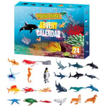 wongbey 2020 Christmas Countdown Calendar Toy Set, 24Pcs Christmas Toys Mini Marine Animal Squeeze Funny Soft Stress Relief Toy, Christmas Advent Calendar