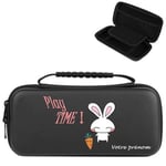 Etui pochette Switch LITE noir personnalisee prenom lapin play kawaii