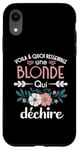 Coque pour iPhone XR Blonde qui déchire Humour idée Cadeau Femme Blondasse