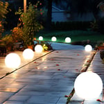 Boule lumineuse solaire 10 cm boule lumineuse solaire jardin led décoration de jardin boule solaire pour extérieur petit, durée d'éclairage environ