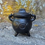 Cast Iron Cauldron Triple Moon Small Witch Magic Accessory Wicca Potions 40115