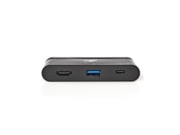 Nedis Tcarf240bk, Usb 3.2 Gen 1 (3.1 Gen 1) Type-C, Sort, 4K Ultra Hd, 30 Hz, Usb 3.2 Gen 1 (3.1 Gen 1) Type-C, Metall, Plast