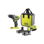 Perceuse-visseuse RYOBI 18V One+ - 2 Batteries 4.0Ah et 2.0Ah - 1 Chargeur - R18DD2-242S