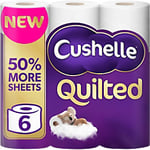 Cushelle Quilted Toilet Roll 3 Ply 4304060 6 Rolls of 236 Sheets