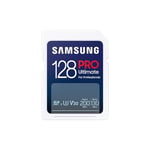 Samsung PRO Ultimate SD card, 128 GB, UHS-I U3, Full HD & 4K UHD, 200 MB/s read, 130 MB/s write, Memory card for smartphone, Drone or action cam, MB-SY128S/WW