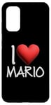 Coque pour Galaxy S20 I Love Mario Nom personnalisé Homme Guy BFF Friend Cœur