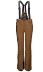 Killtec Laraka 35247-000 Pantalon de Ski à Bretelles pour Femme avec bavette Amovible et Protection des Bords Marron Taille 46