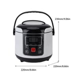 Portable Mini Rice Cooker 2L Small Car Rice Cooker 24H Reservation Stick Proof