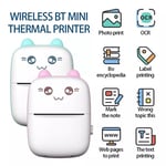 Mini Printer Cartoon No Ink Thermal Printing Camera BT Wireless Le