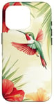 Coque pour iPhone 16 Pro Colibri Tropical Fleurs Florales Nature Été