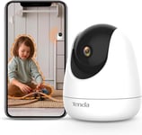 Tenda Indoor WiFi Camera,1080P Pet Dog Camera,360° Home Security Camera,12M Night Vision,2-Way Audio,Smart Tracking,AI Human/Motion Detection,Privacy Mode,SD&Cloud Storage(CP3)