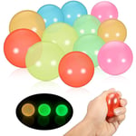 12 st Glow Balls Sticky Wall Balls Stress Relief Balls Sticky Ceiling Balls