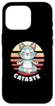 Coque pour iPhone 16 Pro Maillot de yoga chat méditation hindoue décoration