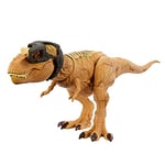 Mattel Jurassic World Figurine Dinosaure Tyrannosaurus Rex Avec Sons, Fonctions De Chasse Et D’Attaque, Double Coup De Mâchoires Et Dispositif De Traçage, Jouet Enfant, Dès 4 Ans, HNT62