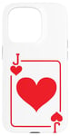 Coque pour iPhone 15 Pro Jeu de cartes Jack of Hearts - Costume d'Halloween - Rouge