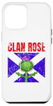 Coque pour iPhone 12 Pro Max Clan Rose Tartan Nom de famille écossais Scotland Pride