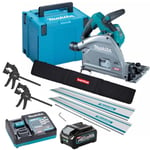 Makita SP001GZ03KIT4 40V Brushless Plunge Saw Kit 2 x Rail Connector & Clamps